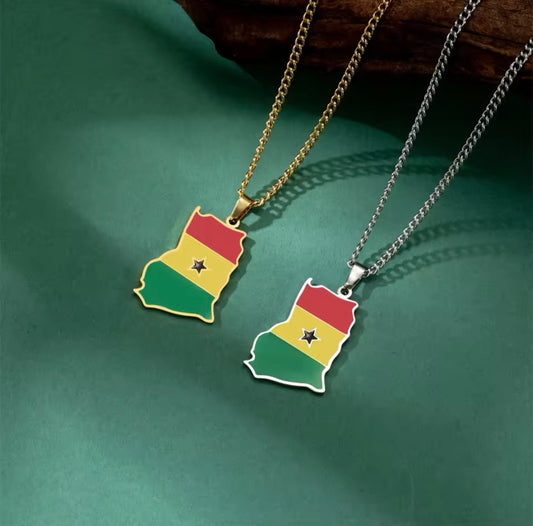 Ghana - Map Ornament Necklaces