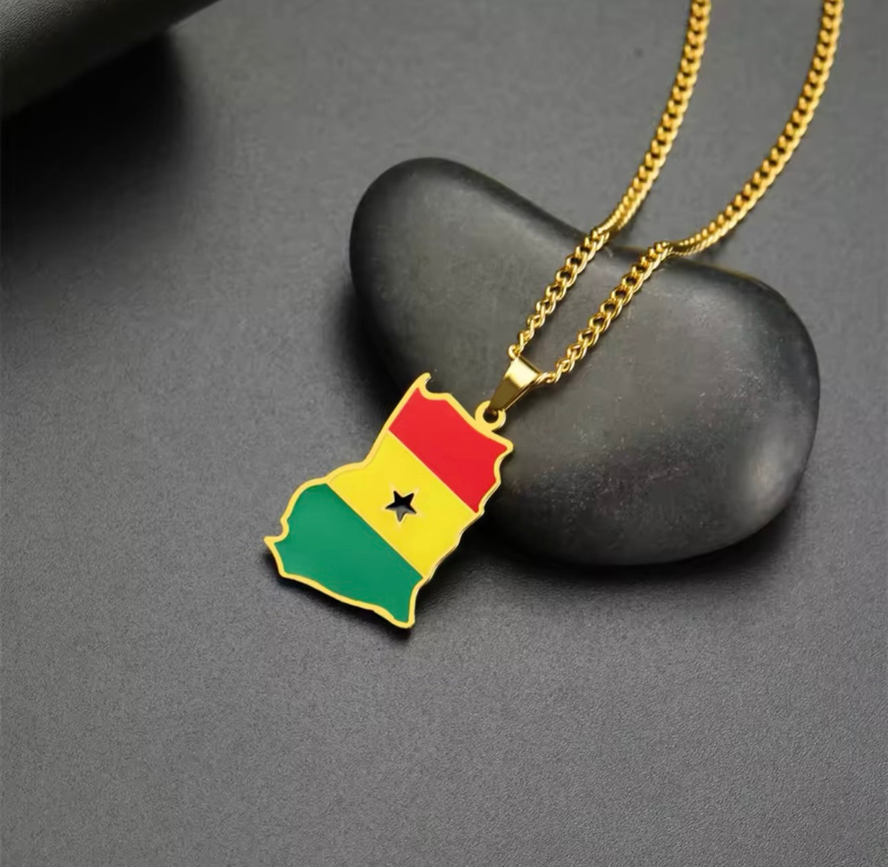 Ghana - Map Ornament Necklaces