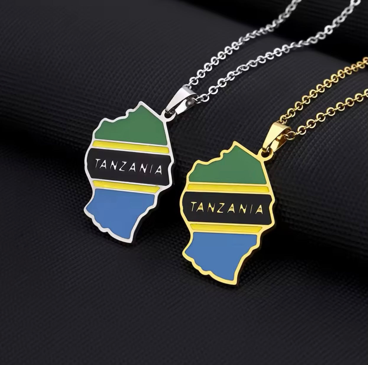 Tanzania - Map Ornament Necklaces