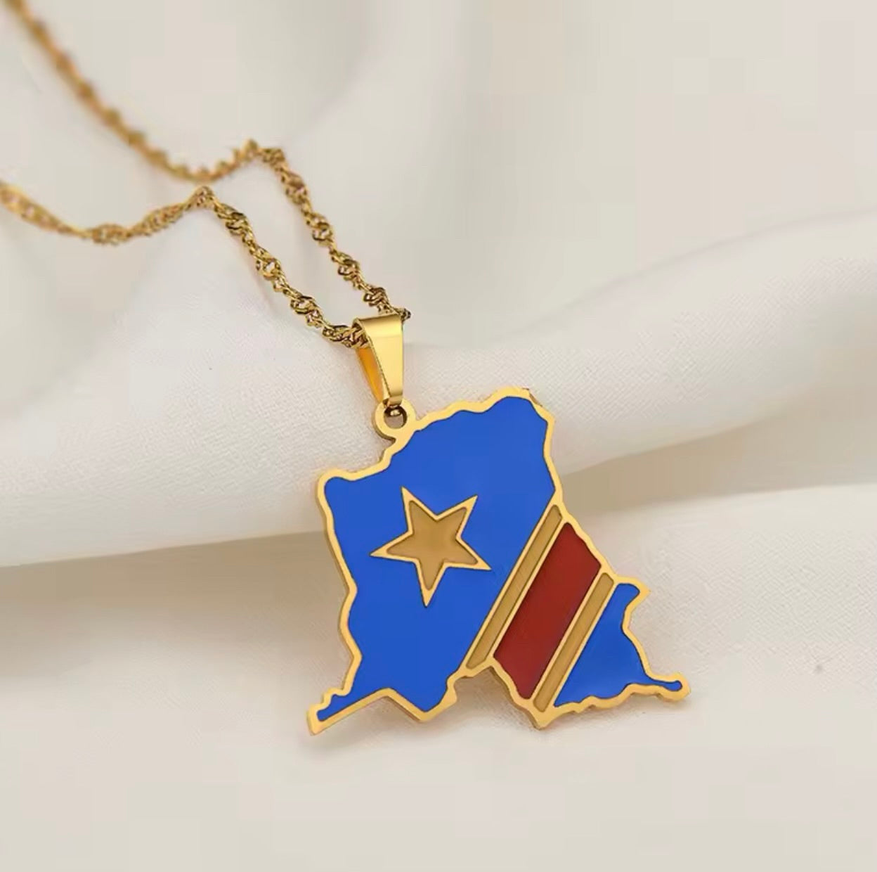 Democratic Republic of the Congo - Map Ornament Necklaces