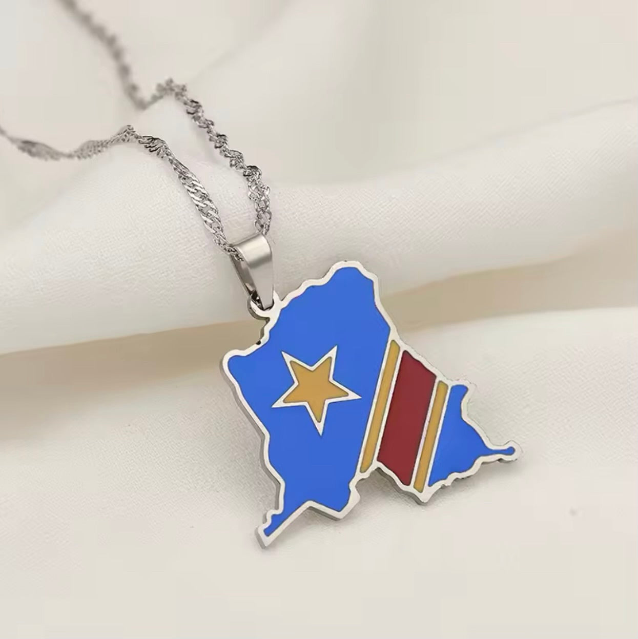 Democratic Republic of the Congo - Map Ornament Necklaces