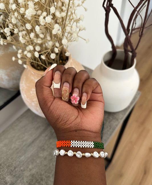 Cote d'Ivoire (Ivory Coast) - Slim Beaded Bracelet