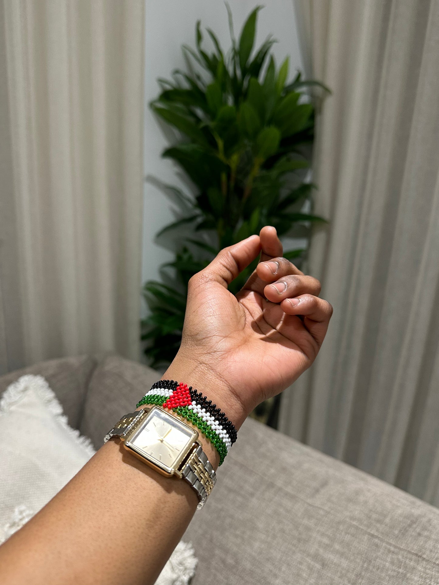 Palestine - Beaded Bracelet