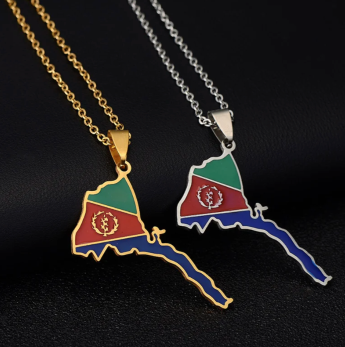 Eritrea - Map Ornament Necklaces