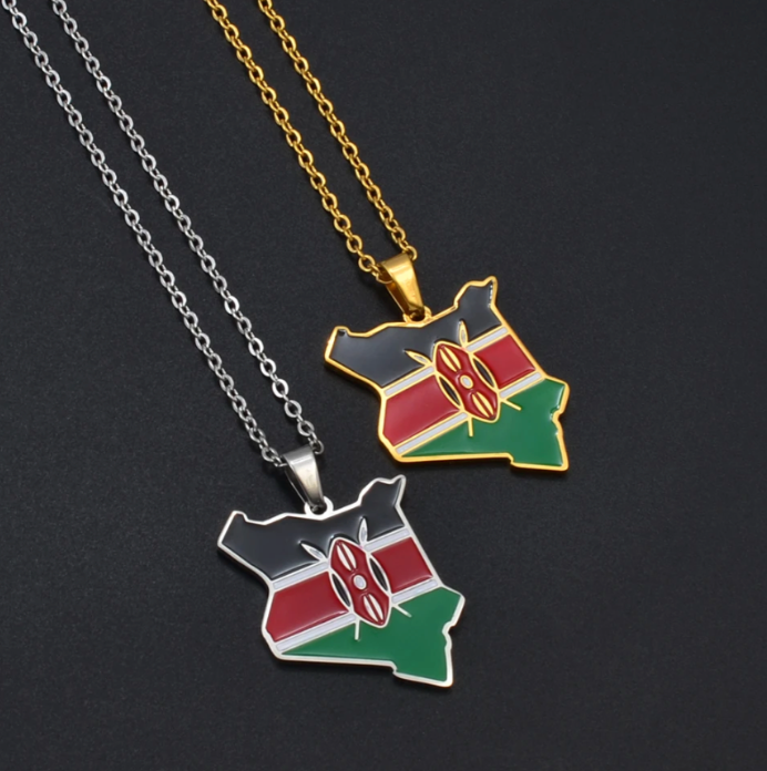 Kenya - Map Ornament Necklaces