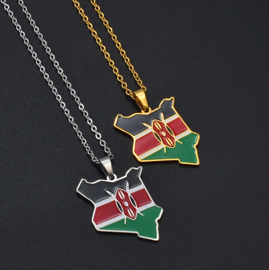 Kenya - Map Ornament Necklaces