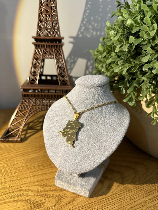 Democratic Republic of the Congo - Map Necklace