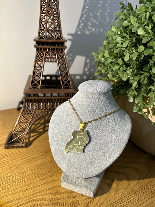 Uganda - Map Necklace